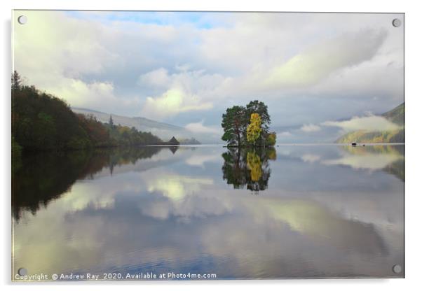 Reflections in Loch Tay Acrylic by Andrew Ray