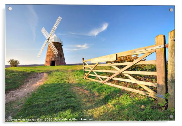 Gateway to Halnakar Windmill Acrylic by Andrew Ray
