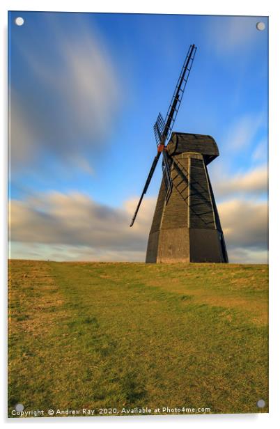 Towards Rottingdean Windmill Acrylic by Andrew Ray