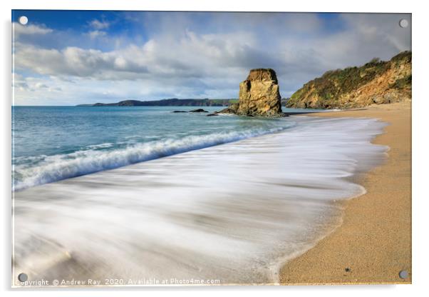 Carlyon Bay Beach Acrylic by Andrew Ray