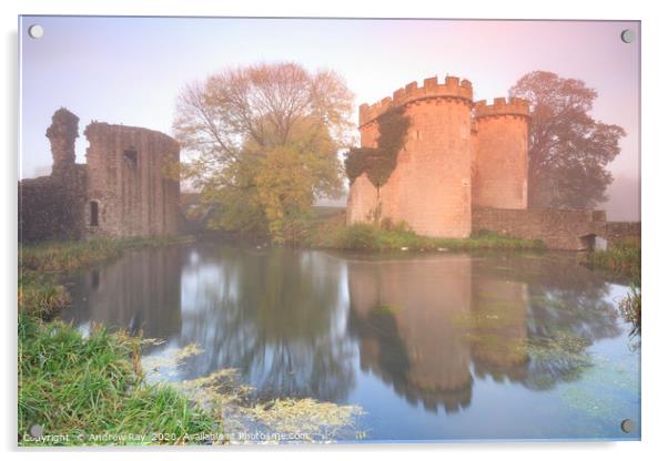 Morning at Whittington Castle Acrylic by Andrew Ray