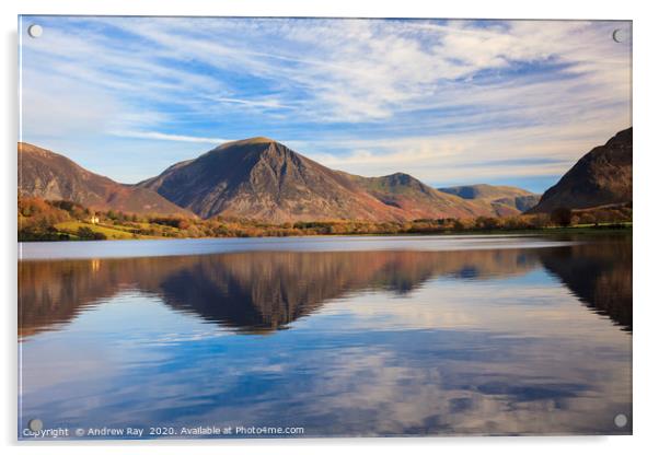 Loweswater reflections Acrylic by Andrew Ray