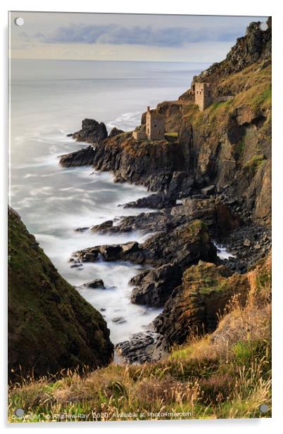 Evening light (Botallack) Acrylic by Andrew Ray