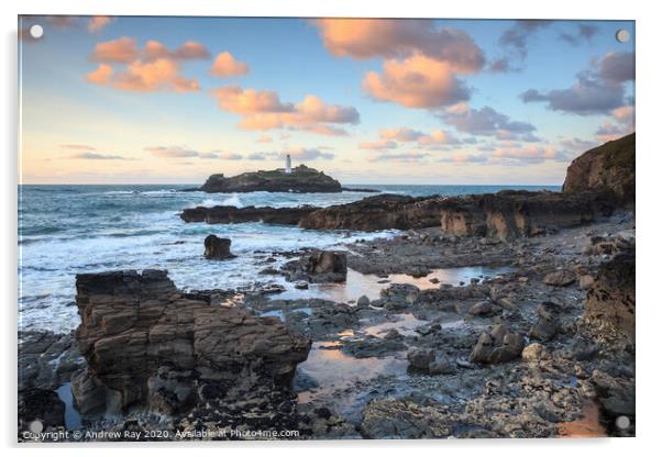 Clouds over Godrevy Lighthouse Acrylic by Andrew Ray
