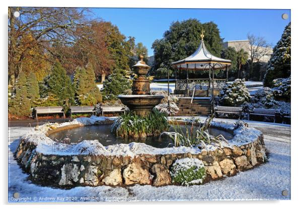 Winter at Victoria Gardens (Truro) Acrylic by Andrew Ray