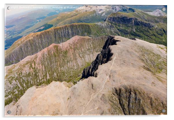 Ben Nevis from the air Acrylic by Howard Kennedy