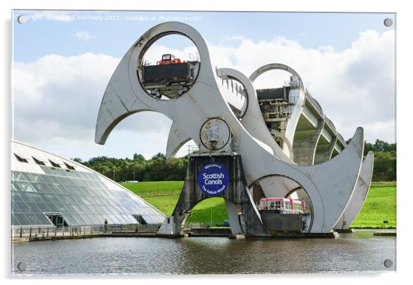 Falkirk Wheel Acrylic by Howard Kennedy