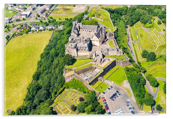 Stirling Castle from the air Acrylic by Howard Kennedy