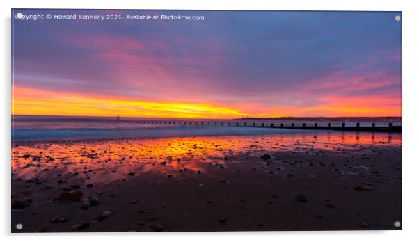 Aberdeen Beach at Dawn Acrylic by Howard Kennedy
