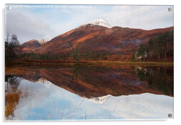 Affric Reflections Acrylic by Howard Kennedy