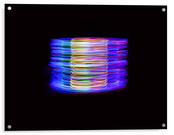 Light Tube - Painting with light Acrylic by Simon Rutter
