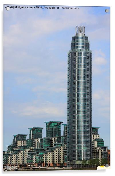  London Skyscraper Acrylic by Jane Emery