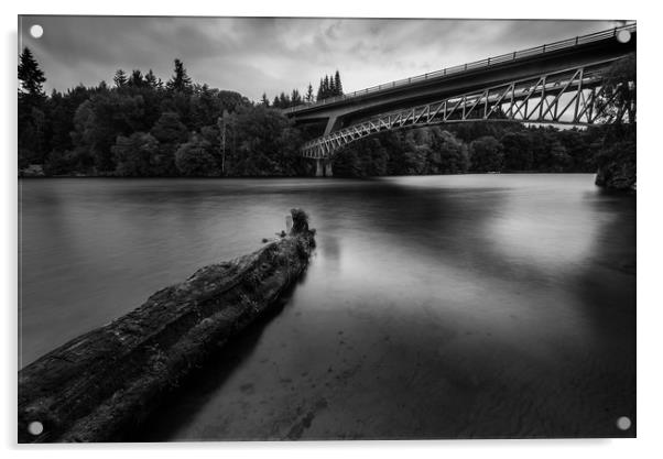 Tummel Bridges Acrylic by Russell Cram