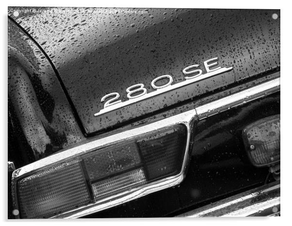 Mercedes 280SE Acrylic by Jeremy Moseley
