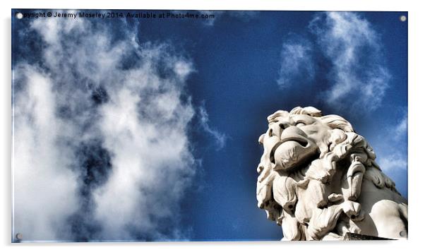 Lion Statue, London.  Acrylic by Jeremy Moseley