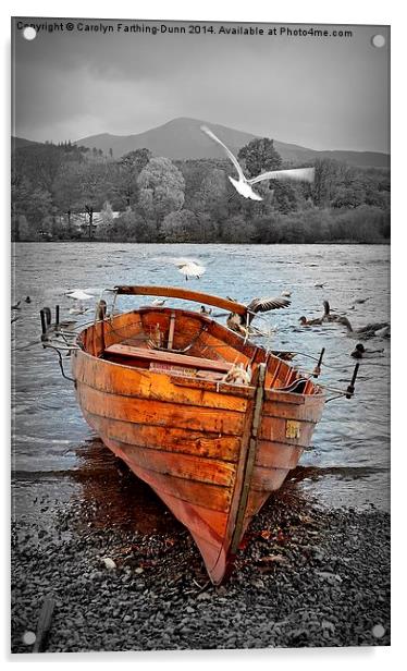  Keswick Boat Acrylic by Carolyn Farthing-Dunn