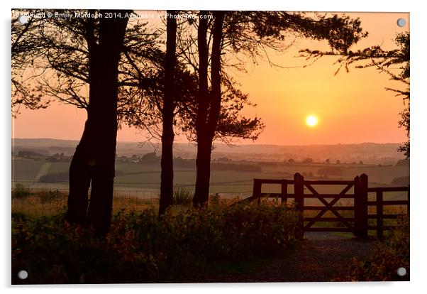  Sunset over Gateway Acrylic by Emily Murdoch