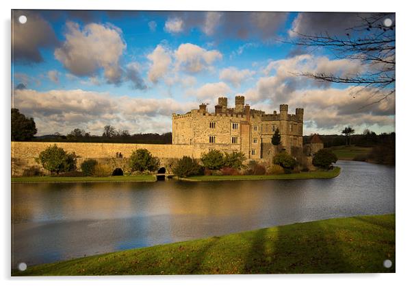  Leeds Castle Acrylic by Louise Wilden