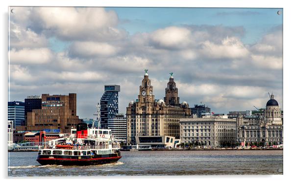  Ferry Across the Mersey Acrylic by Dave Rowlands