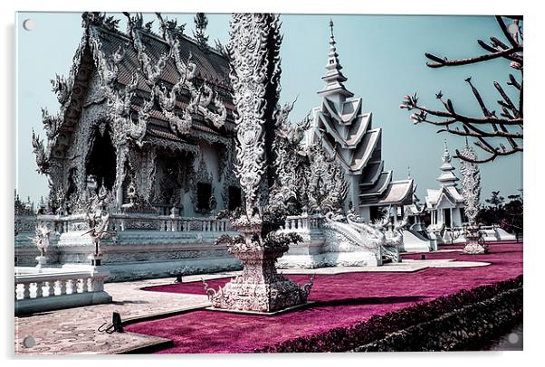  White Temple (Wat Rong Khun) Acrylic by Dave Rowlands