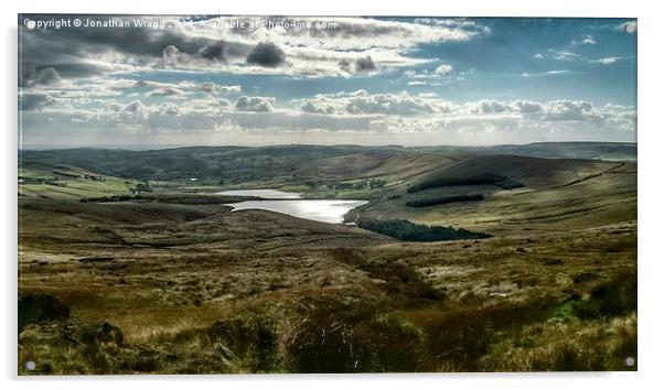  Fantastic View of Lancashire from the Pennine Way Acrylic by Jonathan Wragg