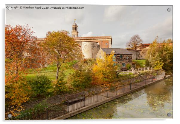 Autumn by the River Foss Acrylic by Stephen Read