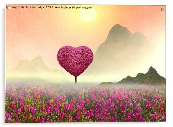 the Little pink heart tree  Acrylic by Heaven's Gift xxx68