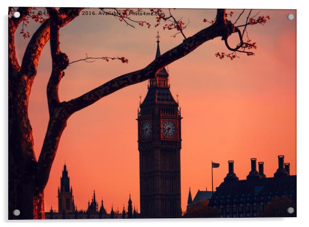 sunset over Big Ben and houses of parliment London Acrylic by Heaven's Gift xxx68