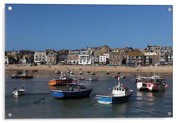  St Ives Harbour Acrylic by Robert Sherwood