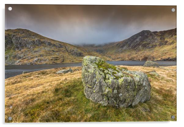 Old rock Acrylic by Jonathon barnett