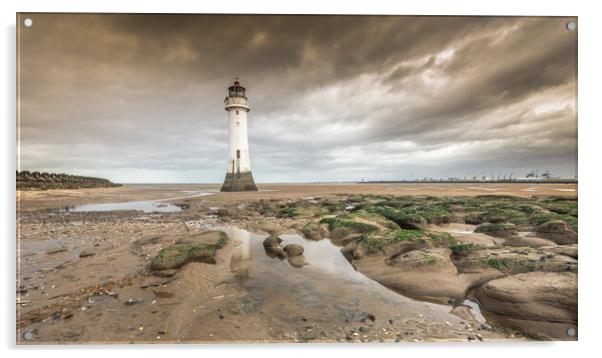 Lighthouse at New Brighton Acrylic by Jonathon barnett