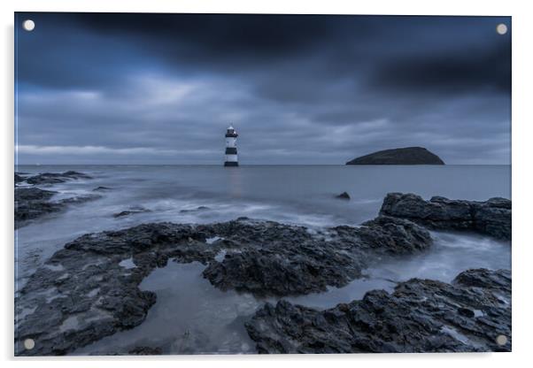 First light at Penmon Point Anglesey Acrylic by Jonathon barnett