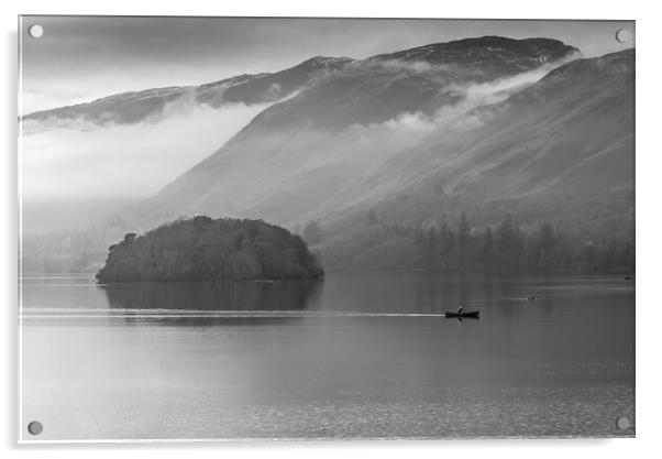 The commute Derwentwater Acrylic by Jonathon barnett