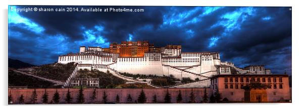  The Potala Palace Acrylic by Sharon Cain