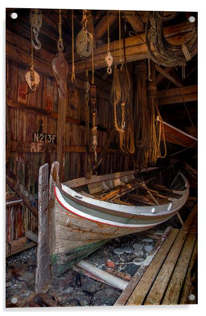  The Old Boatshed Acrylic by John Wilcox