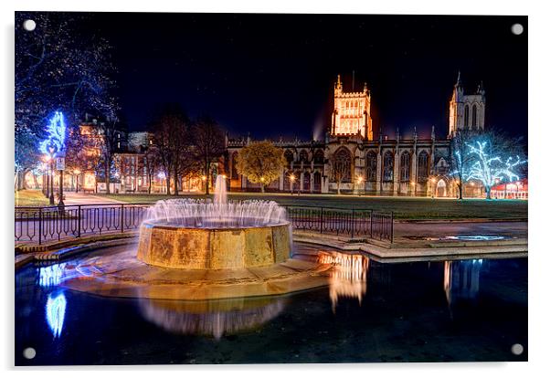  Cathedral fountain Acrylic by Simon Gerhand