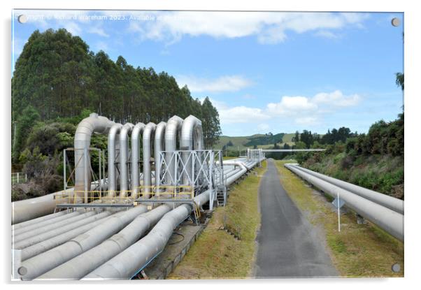 Wairakei Power Thermal Station Acrylic by Richard Wareham