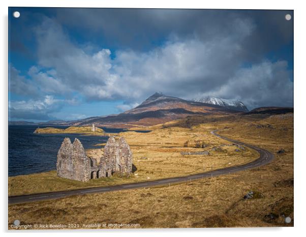 Loch Assynt Road Acrylic by Rick Bowden