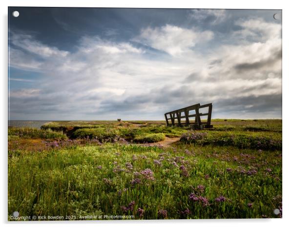 Sea Lavender Bridge Acrylic by Rick Bowden