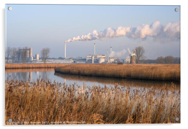 Cantley and Hardley Mill Acrylic by Rick Bowden