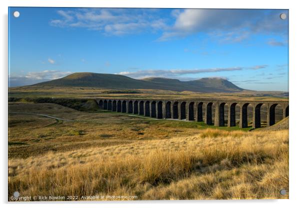 Ribblehead Viaduct Yorkshire Dales Acrylic by Rick Bowden