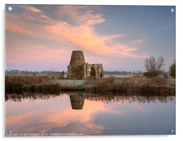 Reflections of St Benet's Abbey Acrylic by Rick Bowden