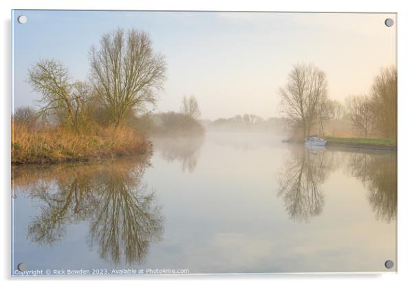 Mystical Mist over Norfolk Broads Acrylic by Rick Bowden