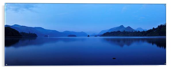 Derwent Water Lake District Acrylic by Rick Bowden