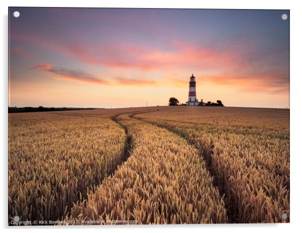 The Majestic Happisburgh Lighthouse Acrylic by Rick Bowden
