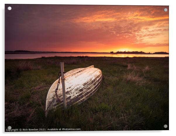 Iken Sunrise Suffolk Acrylic by Rick Bowden