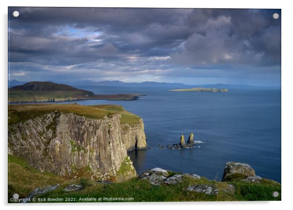 Balmaqueen Cliffs Isle of Skye Acrylic by Rick Bowden