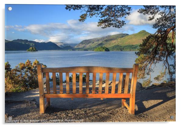 Friar's Crag Lake District Acrylic by Rick Bowden