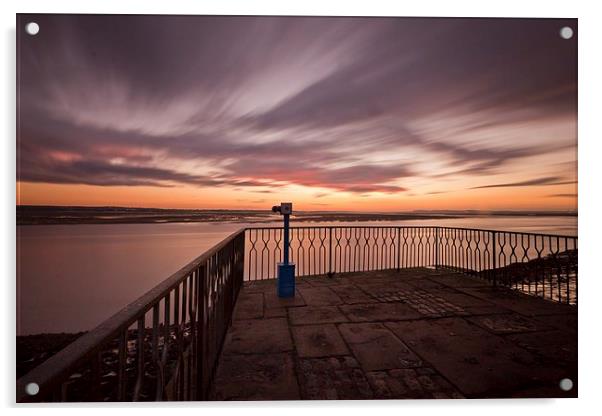 Eastham Ferry Sunrise Acrylic by Rob Pitt