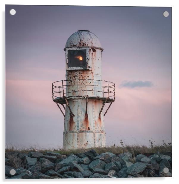 Thorngumbald lighthouse Acrylic by Jason Thompson